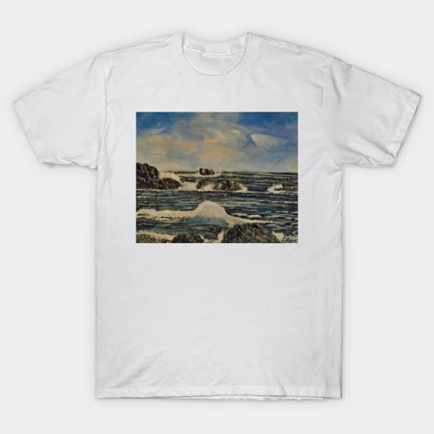 Rough Waters T-Shirt by Allison Prior Art